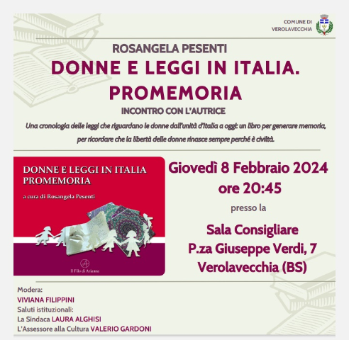 Rosangela Pesenti : Donne e Leggi in Italia-Promemoria